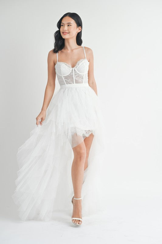 Forever Love Tulle Maxi Dress - White