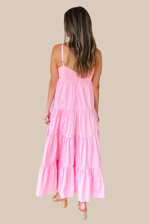 Brunch Date Pink Bow Maxi Dress - restock!