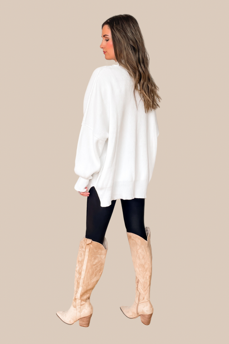 Kourtney Oversized Tunic Sweater - Ivory