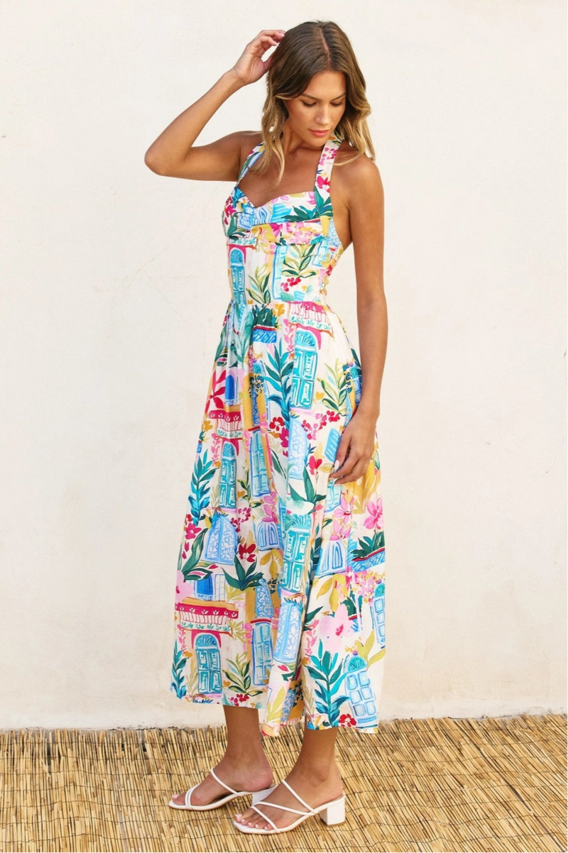 Sweet Summer Halter Midi Dress