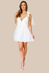 Dreamy Flower Petal Mini Dress - White