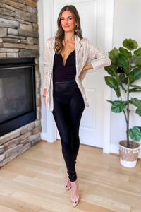 Shine Bright Sequin Blazer - Champagne