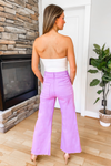 Lila High Rise Wide Leg Lavender Jeans - SALE