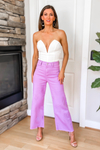 Lila High Rise Wide Leg Lavender Jeans - SALE