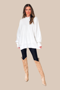 Kourtney Oversized Tunic Sweater - Ivory