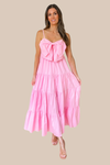 Brunch Date Pink Bow Maxi Dress - restock!