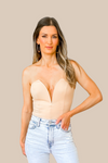 Layla V Strapless Bodysuit - White