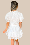 Right Place White Eyelet Mini Dress