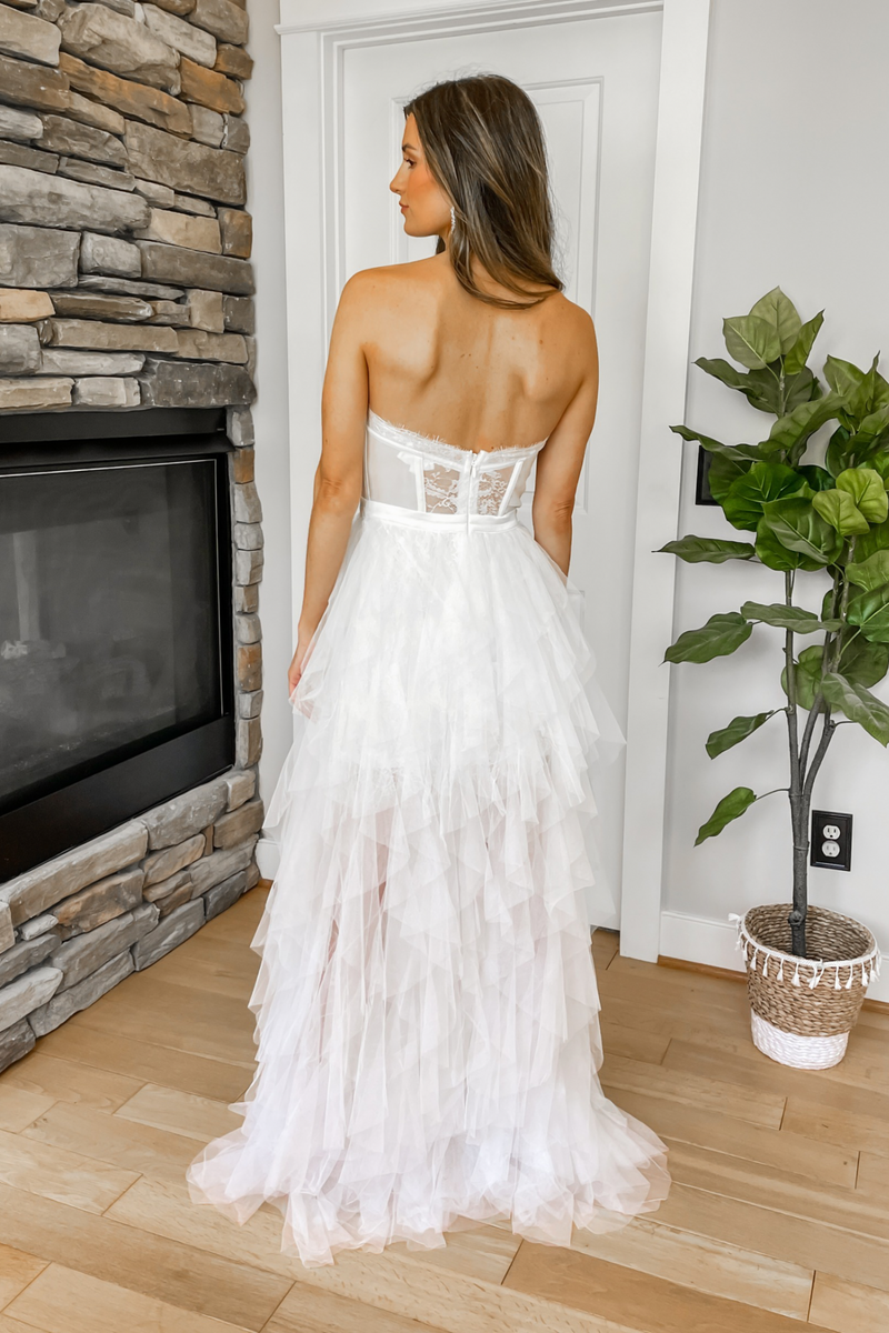 Forever Love Tulle Maxi Dress - White