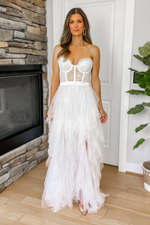 Forever Love Tulle Maxi Dress - White