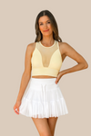 POPFLEX Pirouette Skort - Cool White