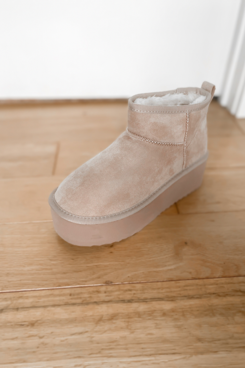 Benji Mini Suede Boot - Oatmeal