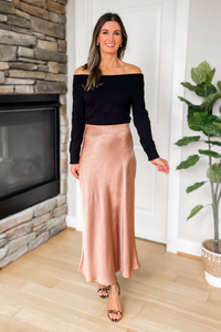 Date Night Maxi Skirt - Clay