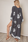 Charcoal Tie Dye Kimono - FINAL SALE