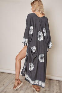 Charcoal Tie Dye Kimono - SALE