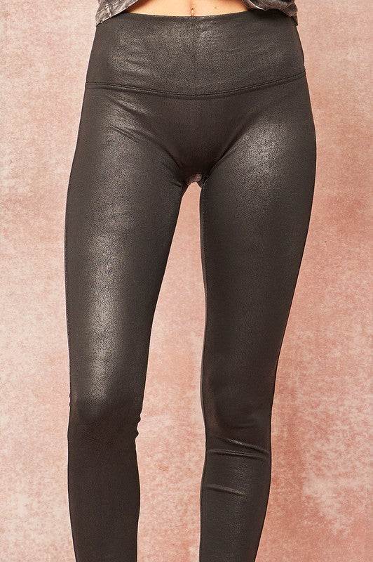 Keep Dreaming Faux Leather Legging SALE Ivy Olive Boutique