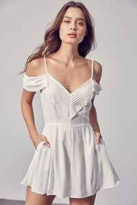 Feel The Joy White Romper- FINAL SALE