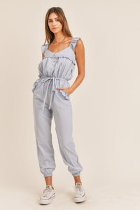 Until Lately Blue Jumpsuit - FINAL SALE