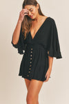 Worth It Black Romper Dress - SALE