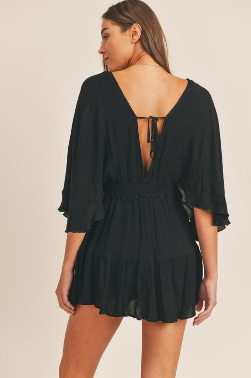 Worth It Black Romper Dress - SALE