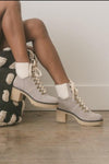 Margo Shearling Lace Up Boot Grey - SALE