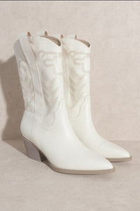 Sirena Western Boot - White