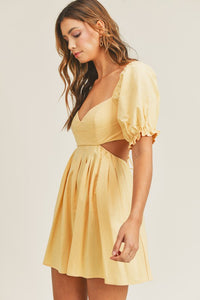 Perfect Sunset Yellow Mini Dress