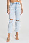 Reign High Rise Distressed Straight Jeans - SALE