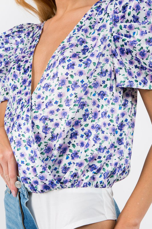 Timing Is Everything Purple Floral Bodysuit - FINAL SALE