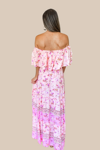 First Love Pink Floral Maxi Dress - FINAL SALE