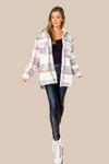 Go Getter Grey Plaid Sherpa Jacket