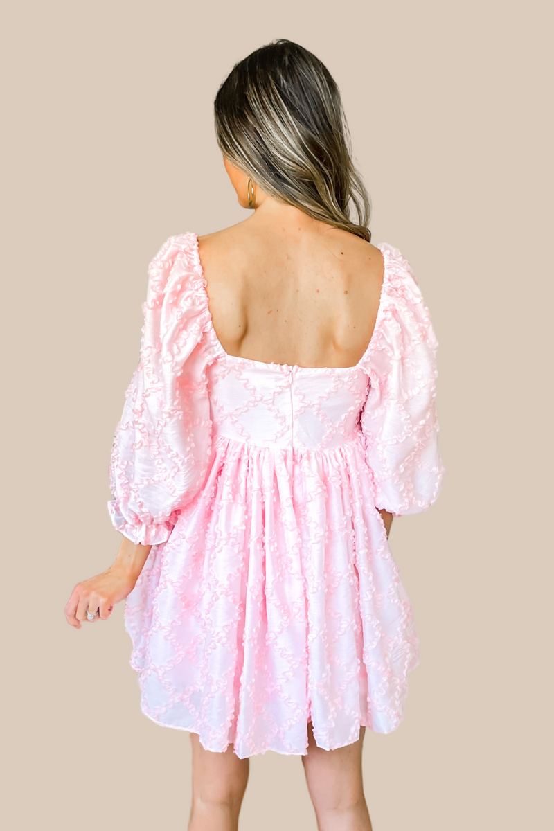 Perfect Embrace Pink Babydoll Mini Dress