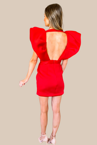 Make An Entrance Red Mini Cocktail Dress - SALE