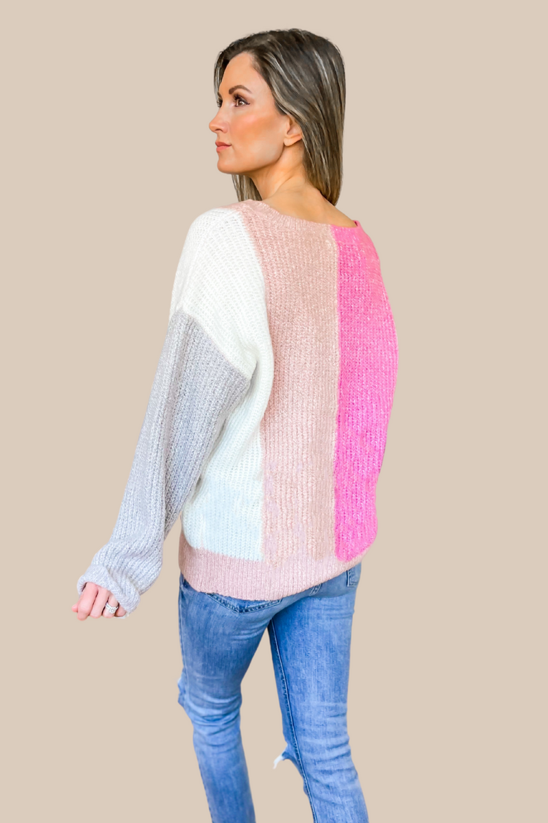 Simply Sweet Colorblock Sweater - FINAL SALE