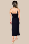 Madison Black Ribbed Knit Midi Dress - FINAL SALE