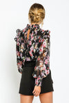 This Is It Black Floral Print Top - SALE