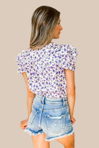 Timing Is Everything Purple Floral Bodysuit - FINAL SALE