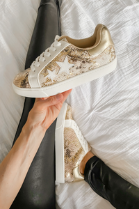 Show Stopper Snakeskin Star Sneakers