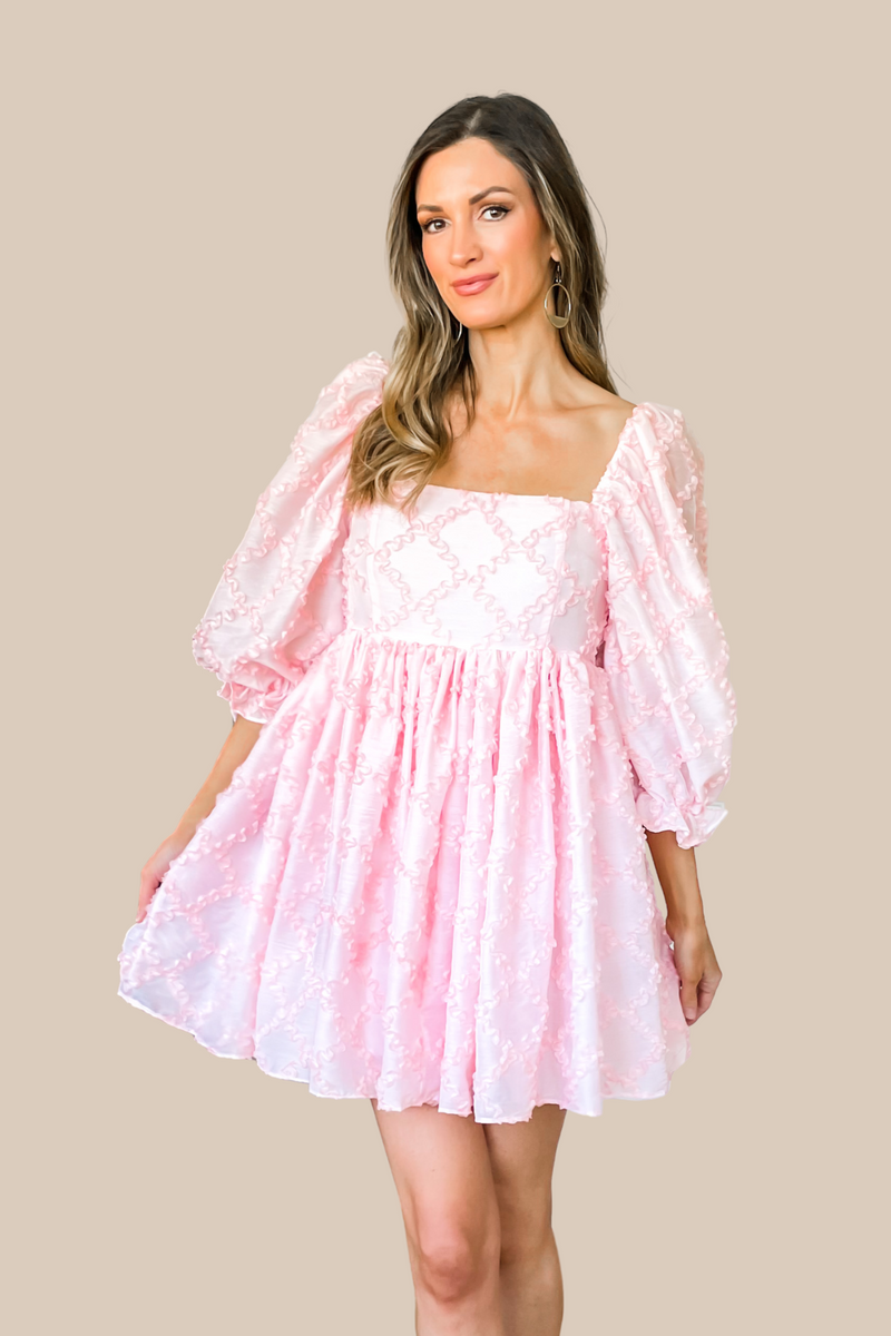 Breathtaking Beauty Babydoll Dress In Pink