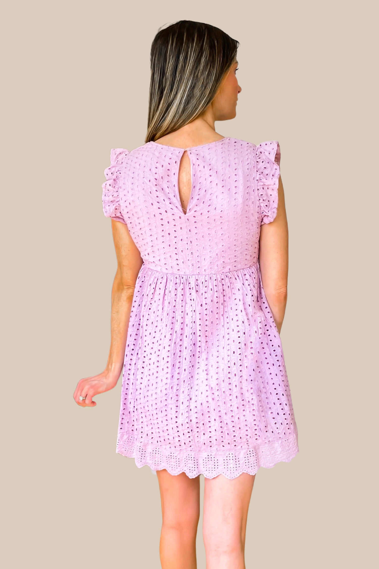 Shops eyelet romper dress