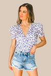 Timing Is Everything Purple Floral Bodysuit - FINAL SALE